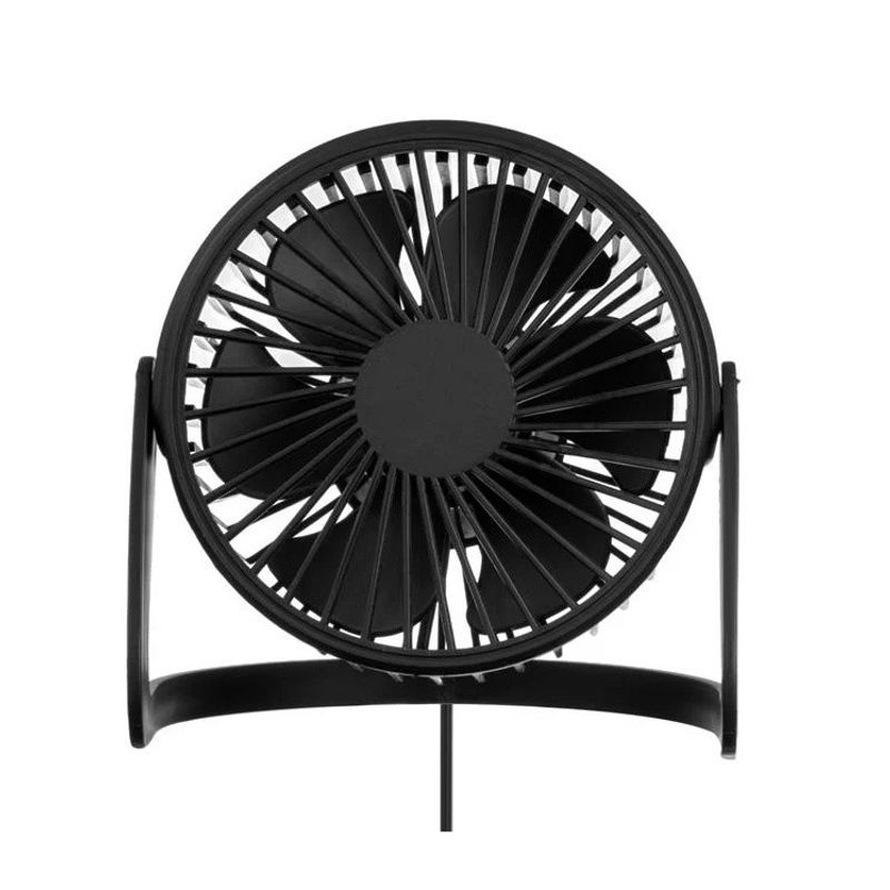 Electronice si Electrocasnice - Climatizare si sisteme de incalzire - Aparate racire aer - Ventilatoare - Ventilator de masa cu incarcare USB, Dimensiune 14x11x15cm, Negru - Infinity.ro