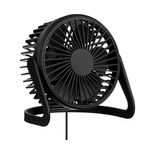 Electronice si Electrocasnice - Climatizare si sisteme de incalzire - Aparate racire aer - Ventilatoare - Ventilator de masa cu incarcare USB, Dimensiune 14x11x15cm, Negru - Infinity.ro