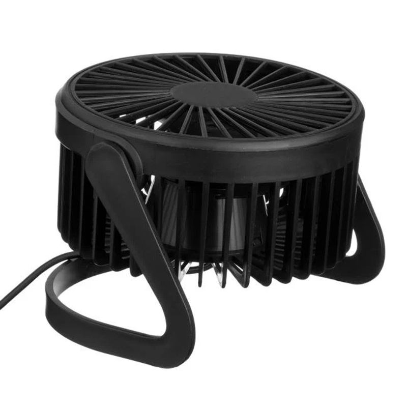 Electronice si Electrocasnice - Climatizare si sisteme de incalzire - Aparate racire aer - Ventilatoare - Ventilator de masa cu incarcare USB, Dimensiune 14x11x15cm, Negru - Infinity.ro