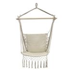 Casa si Gradina - Mobilier - Mobilier copii - Balansoare, leagane si hamace - Scaun leagan suspendat de culoare bej cu model macrameu, Dimensiune 100x50x110cm - Infinity.ro