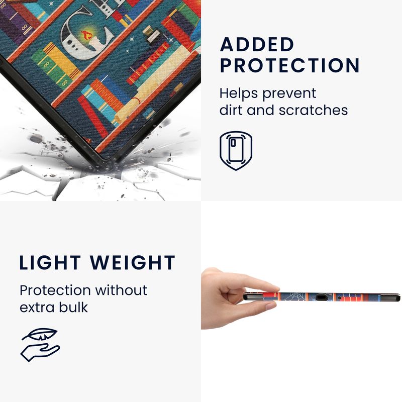 Laptop, Telefoane si Tablete - Ebook reader si accesorii - Accesorii eBook Reader - Husa Kwmobile pentru Amazon Kindle Scribe (2022, 2024), inchidere magnetica, Sleep/Wake, piele ecologica, multicolor - Infinity.ro