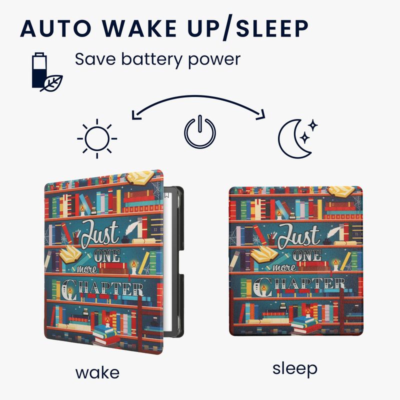 Laptop, Telefoane si Tablete - Ebook reader si accesorii - Accesorii eBook Reader - Husa Kwmobile pentru Amazon Kindle Scribe (2022, 2024), inchidere magnetica, Sleep/Wake, piele ecologica, multicolor - Infinity.ro