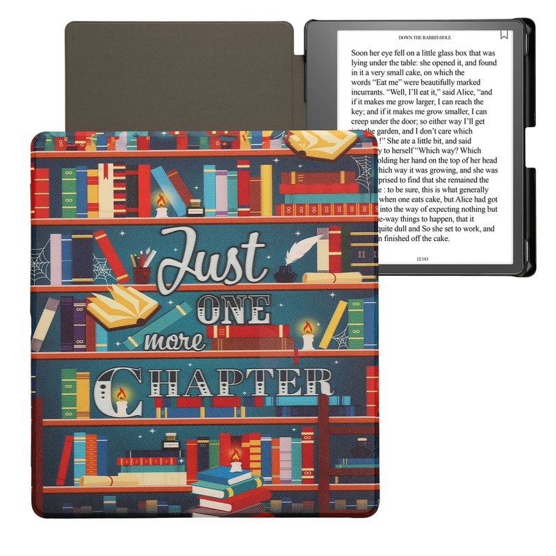 Laptop, Telefoane si Tablete - Ebook reader si accesorii - Accesorii eBook Reader - Husa Kwmobile pentru Amazon Kindle Scribe (2022, 2024), inchidere magnetica, Sleep/Wake, piele ecologica, multicolor - Infinity.ro