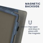 Laptop, Telefoane si Tablete - Ebook reader si accesorii - Accesorii eBook Reader - Husa eBook Kwmobile pentru Amazon Kindle Scribe (2022, 2024), inchidere magnetica, stand, piele eco, albastru, gri - Infinity.ro