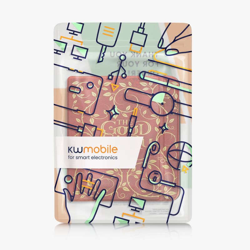 Laptop, Telefoane si Tablete - Ebook reader si accesorii - Accesorii eBook Reader - Husa eBook Reader Kwmobile pentru Kobo Libra Colour, inchidere magnetica, design poveste, piele ecologica, multicolor - Infinity.ro