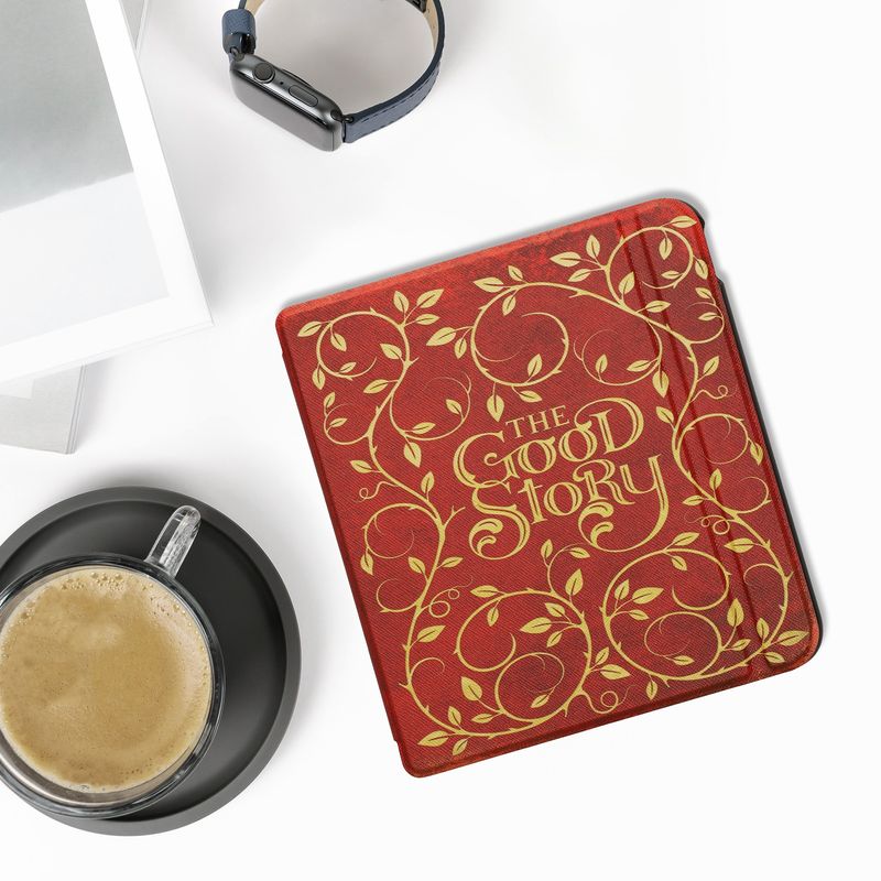 Laptop, Telefoane si Tablete - Ebook reader si accesorii - Accesorii eBook Reader - Husa eBook Reader Kwmobile pentru Kobo Libra Colour, inchidere magnetica, design poveste, piele ecologica, multicolor - Infinity.ro