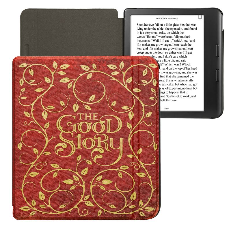 Laptop, Telefoane si Tablete - Ebook reader si accesorii - Accesorii eBook Reader - Husa eBook Reader Kwmobile pentru Kobo Libra Colour, inchidere magnetica, design poveste, piele ecologica, multicolor - Infinity.ro
