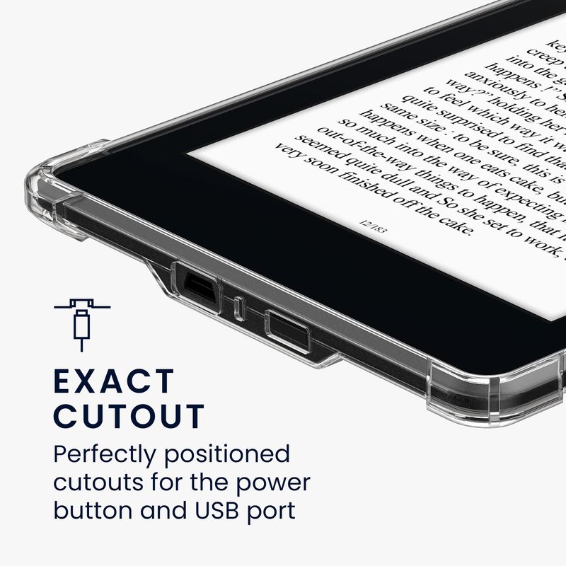 Laptop, Telefoane si Tablete - Ebook reader si accesorii - Accesorii eBook Reader - Husa Kwmobile pentru Amazon Kindle Paperwhite 1, 2, 3 (2012-2017), antisoc, antizgarieturi, TPU, transparent - Infinity.ro