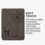 Laptop, Telefoane si Tablete - Ebook reader si accesorii - Accesorii eBook Reader - Husa eBook Reader Kwmobile pentru Kobo Clara BW, Clara Colour, magnetica, design cu papadie, piele ecologica, gri - Infinity.ro