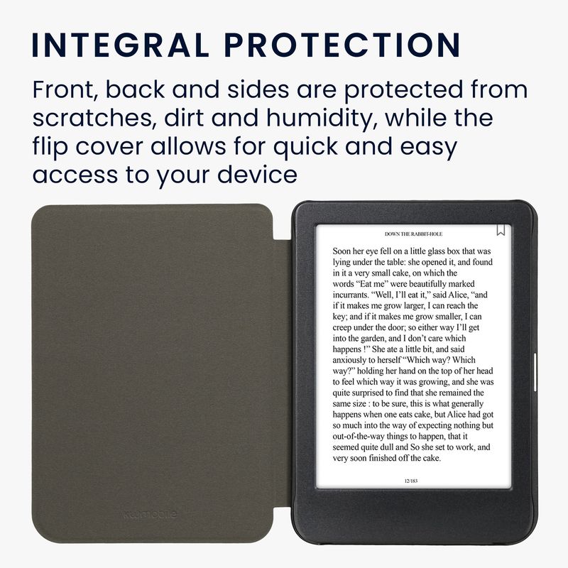 Laptop, Telefoane si Tablete - Ebook reader si accesorii - Accesorii eBook Reader - Husa eBook Reader Kwmobile pentru Kobo Clara BW, Clara Colour, magnetica, design cu papadie, piele ecologica, gri - Infinity.ro