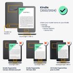Laptop, Telefoane si Tablete - Ebook reader si accesorii - Accesorii eBook Reader - Husa Kwmobile pentru Amazon Kindle 11 (2022), Kindle 11 (2024), inchidere magnetica, Sleep/Wake, piele eco, alb, negru - Infinity.ro