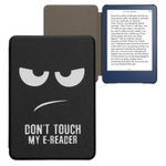 Laptop, Telefoane si Tablete - Ebook reader si accesorii - Accesorii eBook Reader - Husa Kwmobile pentru Amazon Kindle 11 (2022), Kindle 11 (2024), inchidere magnetica, Sleep/Wake, piele eco, alb, negru - Infinity.ro