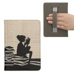 Laptop, Telefoane si Tablete - Ebook reader si accesorii - Accesorii eBook Reader - Husa Kwmobile pentru Amazon Kindle 11 (2022), Kindle 11 (2024), inchidere magnetica, Sleep/Wake, piele eco, negru, bej - Infinity.ro