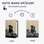 Laptop, Telefoane si Tablete - Ebook reader si accesorii - Accesorii eBook Reader - Husa Kwmobile pentru Amazon Kindle 11 (2022), Kindle 11 (2024), inchidere magnetica, Sleep/Wake, piele eco, negru, bej - Infinity.ro