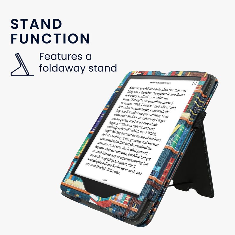 Laptop, Telefoane si Tablete - Ebook reader si accesorii - Accesorii eBook Reader - Husa Kwmobile pentru Amazon Kindle Paperwhite 12 (2024), Colorsoft, design motto, stand, piele eco, multicolor - Infinity.ro