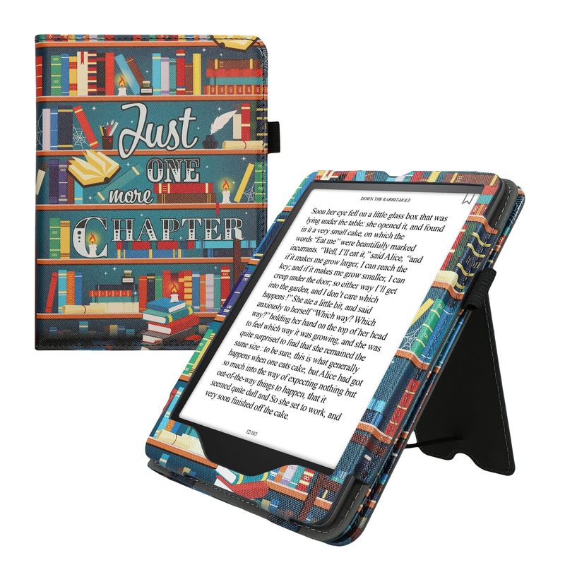 Laptop, Telefoane si Tablete - Ebook reader si accesorii - Accesorii eBook Reader - Husa Kwmobile pentru Amazon Kindle Paperwhite 12 (2024), Colorsoft, design motto, stand, piele eco, multicolor - Infinity.ro