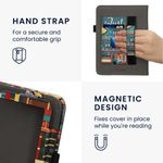 Laptop, Telefoane si Tablete - Ebook reader si accesorii - Accesorii eBook Reader - Husa Kwmobile pentru Amazon Kindle Paperwhite 12 (2024), Colorsoft, design motto, stand, piele eco, multicolor - Infinity.ro