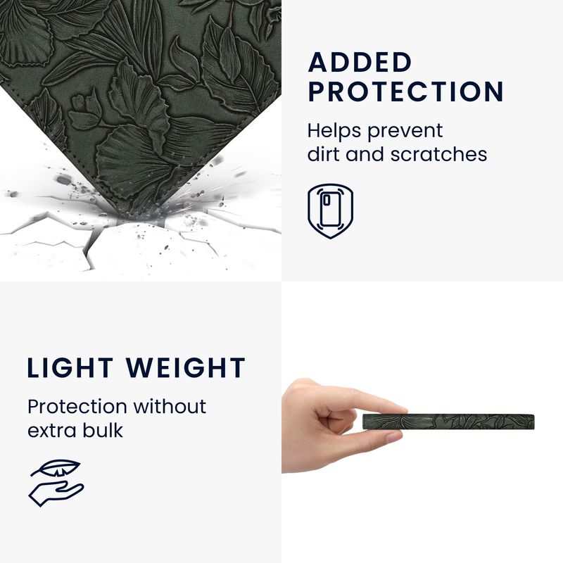 Laptop, Telefoane si Tablete - Ebook reader si accesorii - Accesorii eBook Reader - Husa Kwmobile pentru Amazon Kindle Paperwhite 12 (2024), Colorsoft, inchidere magnetica, Sleep/Wake, piele eco, verde - Infinity.ro
