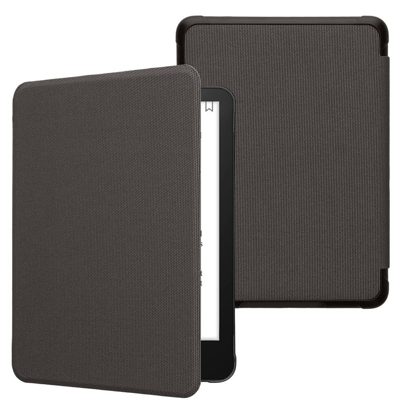 Laptop, Telefoane si Tablete - Ebook reader si accesorii - Accesorii eBook Reader - Husa Kwmobile pentru Amazon Kindle Paperwhite 12 (2024), Colorsoft, inchidere magnetica, antisoc, nailon, gri - Infinity.ro