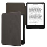 Laptop, Telefoane si Tablete - Ebook reader si accesorii - Accesorii eBook Reader - Husa Kwmobile pentru Amazon Kindle Paperwhite 12 (2024), Colorsoft, inchidere magnetica, antisoc, nailon, gri - Infinity.ro