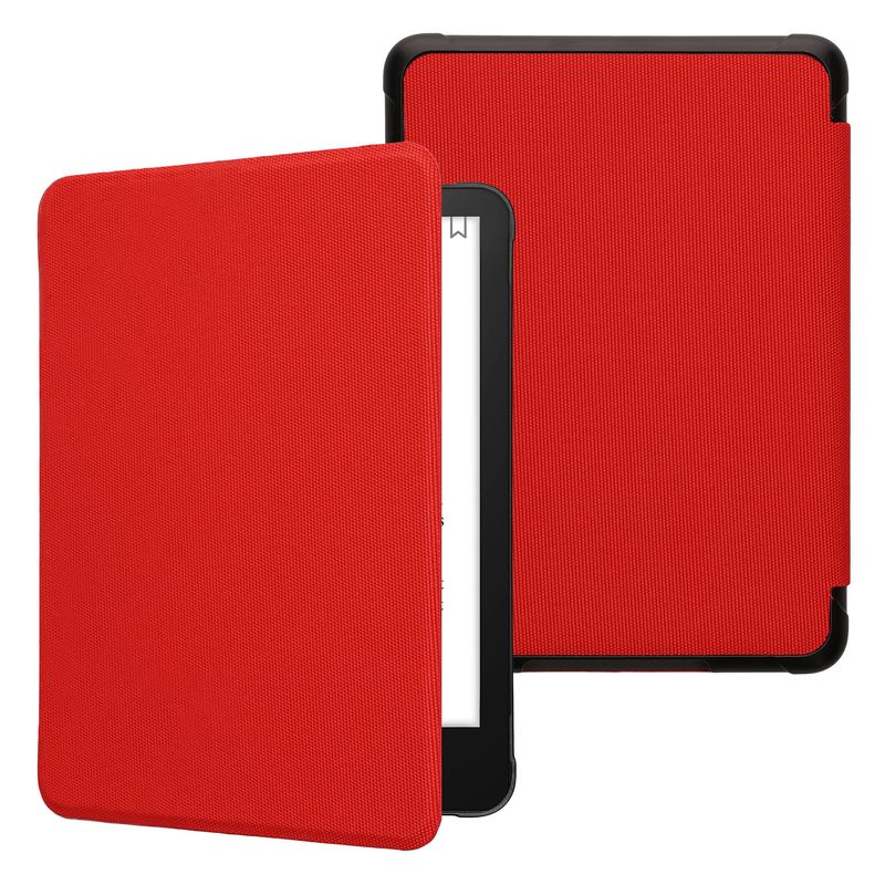 Laptop, Telefoane si Tablete - Ebook reader si accesorii - Accesorii eBook Reader - Husa Kwmobile pentru Amazon Kindle Paperwhite 12 (2024), Colorsoft, inchidere magnetica, antisoc, nailon, rosu - Infinity.ro