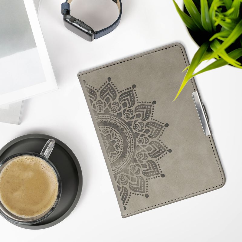 Laptop, Telefoane si Tablete - Ebook reader si accesorii - Accesorii eBook Reader - Husa Kwmobile pentru Tolino Vision 1, Vision 2, Vision 3 HD, Vision 4 HD, inchidere magnetica, piele eco, gri - Infinity.ro