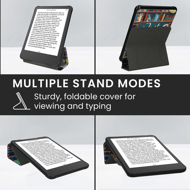 Laptop, Telefoane si Tablete - Ebook reader si accesorii - Accesorii eBook Reader - Husa Kwmobile pentru Amazon Kindle Paperwhite 12 (2024), Colorsoft, Sleep/Wake, stand, piele eco, multicolor - Infinity.ro