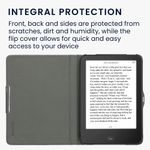 Laptop, Telefoane si Tablete - Ebook reader si accesorii - Accesorii eBook Reader - Husa Kwmobile pentru Tolino Vision 1, Vision 2, Vision 3 HD, Vision 4 HD, inchidere magnetica, piele eco, gri - Infinity.ro