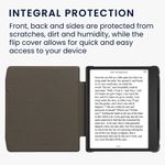 Laptop, Telefoane si Tablete - Ebook reader si accesorii - Accesorii eBook Reader - Husa Kwmobile pentru PocketBook Era, Era Color, inchidere magnetica, functie Sleep/Wake, piele ecologica, gri - Infinity.ro