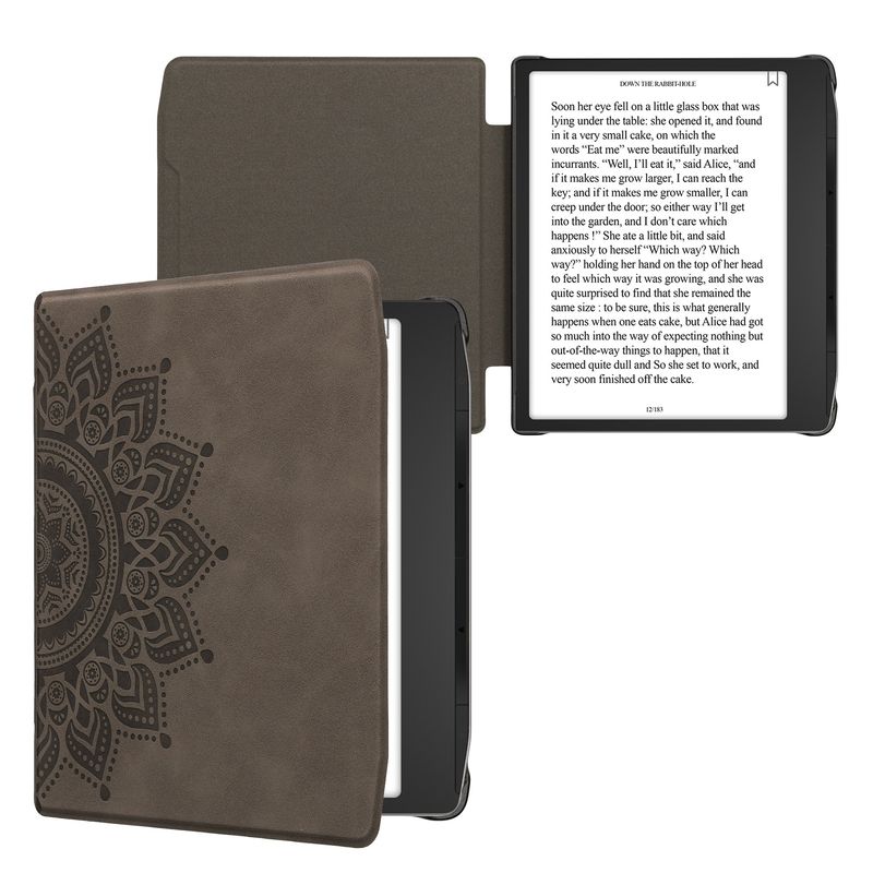Laptop, Telefoane si Tablete - Ebook reader si accesorii - Accesorii eBook Reader - Husa Kwmobile pentru PocketBook Era, Era Color, inchidere magnetica, functie Sleep/Wake, piele ecologica, gri - Infinity.ro