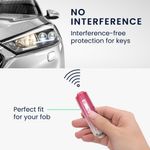 Auto si Moto - Electronice auto - Accesorii electronice auto - Husa cheie auto Kwmobile pentru Mazda 3 6 CX-30 CX-50 CX-60 CX-90, anti-alunecare, antizgarieturi, TPU, roz, argintiu - Infinity.ro