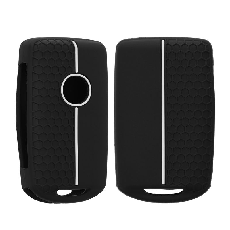 Auto si Moto - Electronice auto - Accesorii electronice auto - Husa cheie auto Kwmobile pentru Mazda 3 6 CX-30 CX-50 CX-60 CX-90, anti-alunecare, antizgarieturi, TPU, negru, alb - Infinity.ro