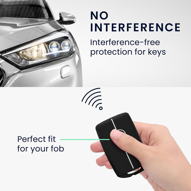 Auto si Moto - Electronice auto - Accesorii electronice auto - Husa cheie auto Kwmobile pentru Mazda 3 6 CX-30 CX-50 CX-60 CX-90, anti-alunecare, antizgarieturi, TPU, negru, alb - Infinity.ro