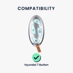 Auto si Moto - Electronice auto - Accesorii electronice auto - Husa cheie auto Kwmobile pentru Hyundai Grandeur GN7 Ioniq 6 Kona EV 2023 (Doar Keyless Go.), anti-alunecare, TPU, gri - Infinity.ro