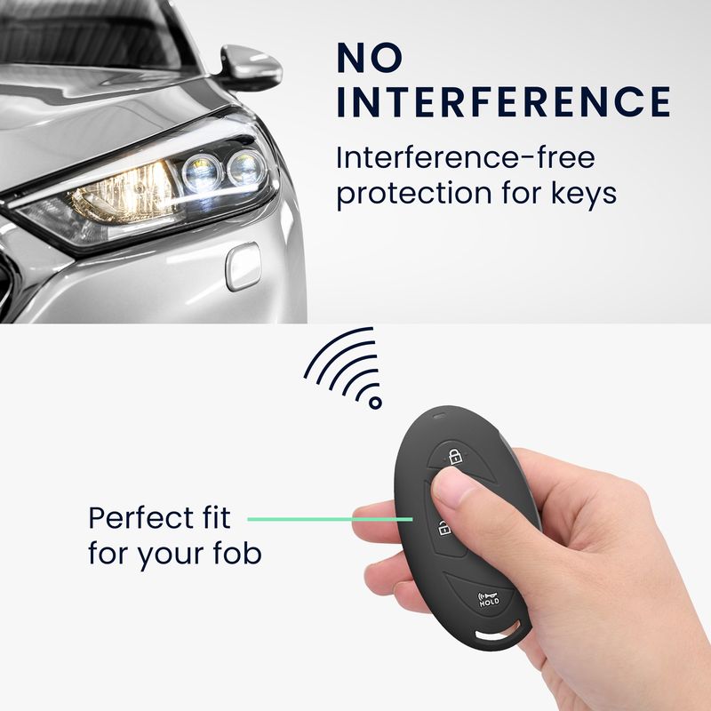 Auto si Moto - Electronice auto - Accesorii electronice auto - Husa cheie auto Kwmobile pentru Hyundai Grandeur GN7 Ioniq 6 Kona EV 2023 (Doar Keyless Go.), anti-alunecare, TPU, gri - Infinity.ro
