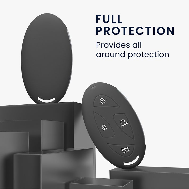 Auto si Moto - Electronice auto - Accesorii electronice auto - Husa cheie auto Kwmobile pentru Hyundai Grandeur GN7 Ioniq 6 Kona EV 2023 (Doar Keyless Go.), anti-alunecare, TPU, gri - Infinity.ro