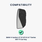 Auto si Moto - Electronice auto - Accesorii electronice auto - Husa cheie auto Kwmobile pentru BMW X7/X7 xDrive40d 2023/223i M Sport Active Tourer, piele naturala, albastru - Infinity.ro