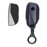 Auto si Moto - Electronice auto - Accesorii electronice auto - Husa cheie auto Kwmobile pentru BMW X7/X7 xDrive40d 2023/223i M Sport Active Tourer, piele naturala, albastru - Infinity.ro