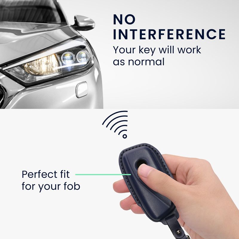 Auto si Moto - Electronice auto - Accesorii electronice auto - Husa cheie auto Kwmobile pentru BMW X7/X7 xDrive40d 2023/223i M Sport Active Tourer, piele naturala, albastru - Infinity.ro
