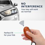 Auto si Moto - Electronice auto - Accesorii electronice auto - Husa cheie auto Kwmobile pentru Hyundai Grandeur GN7 Ioniq 6 Kona EV 2023 (Keyless Go.), cu inel, piele naturala, maro - Infinity.ro