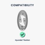 Auto si Moto - Electronice auto - Accesorii electronice auto - Husa cheie auto Kwmobile pentru Hyundai Grandeur GN7 Ioniq 6 Kona EV 2023 (Keyless Go.), cu inel, piele naturala, maro - Infinity.ro