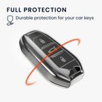 Auto si Moto - Electronice auto - Accesorii electronice auto - Husa cheie Kwmobile Fiat 600, 600e Hybrid, Grande Panda, Doblo K9 III, prindere cu inel, TPU, transparent - Infinity.ro