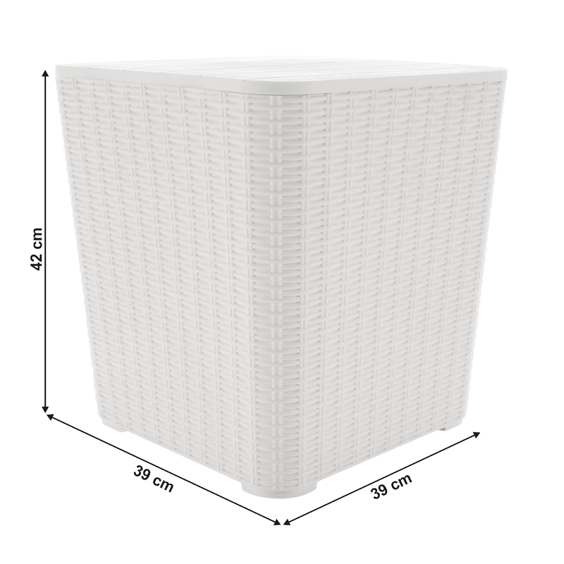 Casa si Gradina - Gradina si terasa - Mobilier exterior - Dulapuri si lazi depozitare exterior - Cutie / masa de depozitare pentru gradina, alba, UGUR - Infinity.ro