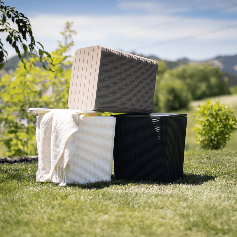 Casa si Gradina - Gradina si terasa - Mobilier exterior - Dulapuri si lazi depozitare exterior - Cutie / masa de depozitare pentru gradina, alba, UGUR - Infinity.ro