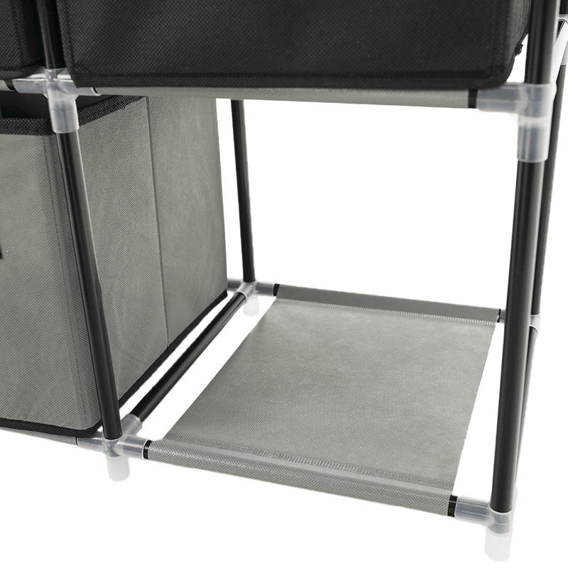 Casa si Gradina - Mobilier - Comode si corpuri - Comode - Comoda cu sertare din material textil, negru/maro/gri, CAMILO TYP 2 - Infinity.ro