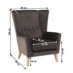 Casa si Gradina - Mobilier - Scaune si fotolii - Fotolii - Fotoliu, RODEZA, gri-maro-taupe/fag - Infinity.ro