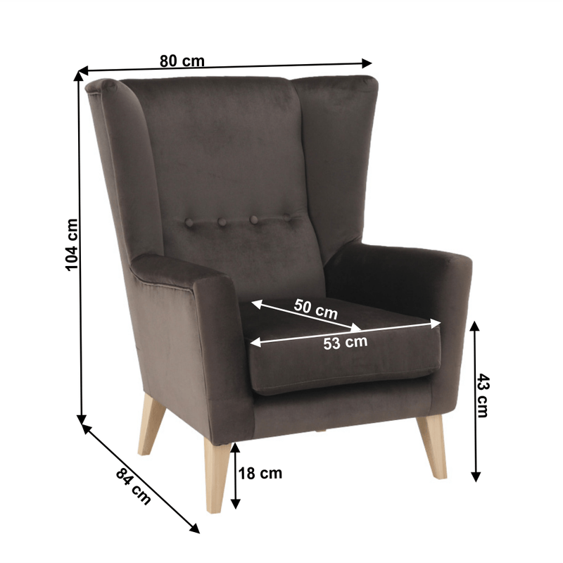 Casa si Gradina - Mobilier - Scaune si fotolii - Fotolii - Fotoliu, RODEZA, gri-maro-taupe/fag - Infinity.ro
