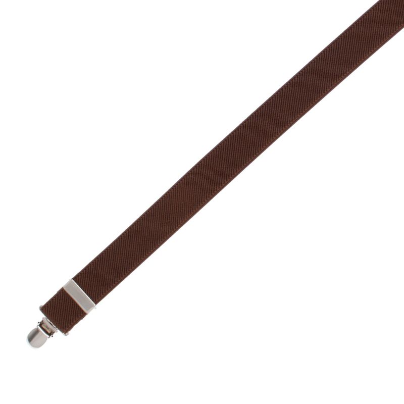 Fashion, accesorii si bijuterii - Barbati - Accesorii barbati - Alte accesorii barbati - Bretele adulti unisex, Buticcochet, din material sintetic elastic, 25 mm, Maro - BR514 - Infinity.ro