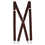 Fashion, accesorii si bijuterii - Barbati - Accesorii barbati - Alte accesorii barbati - Bretele adulti unisex, Buticcochet, din material sintetic elastic, 25 mm, Maro - BR514 - Infinity.ro