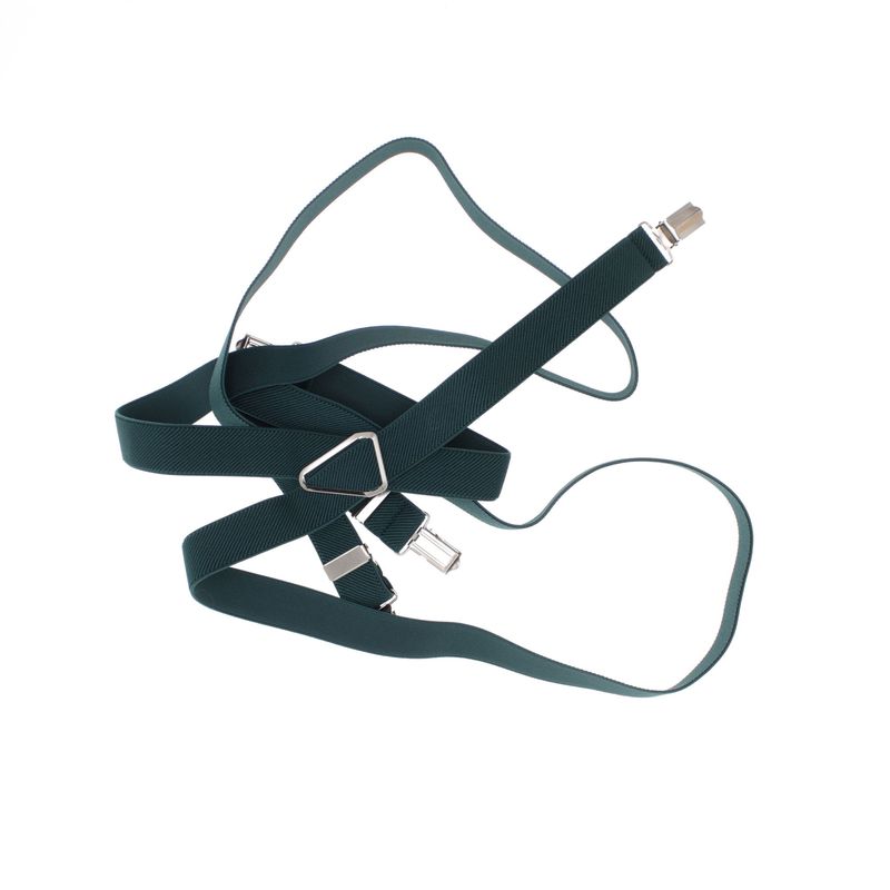 Fashion, accesorii si bijuterii - Barbati - Accesorii barbati - Alte accesorii barbati - Bretele adulti unisex, Buticcochet, din material sintetic elastic, 25 mm, Verde - BR516 - Infinity.ro
